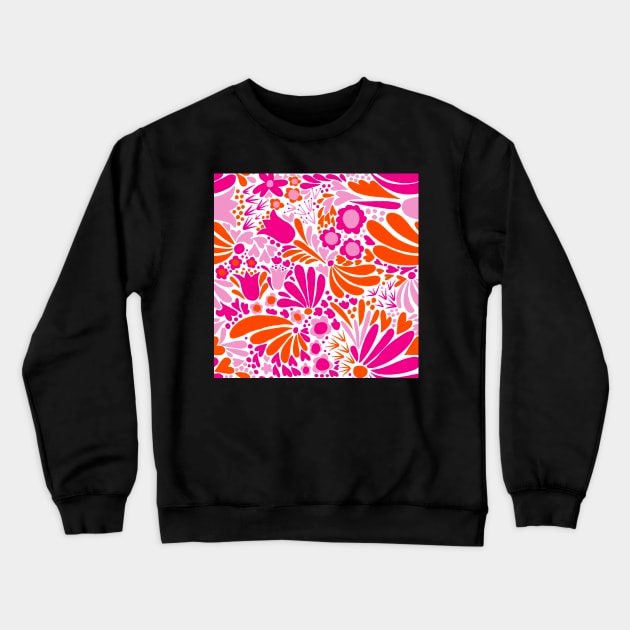 Fruit salad flowers retro Crewneck Sweatshirt by Kimmygowland